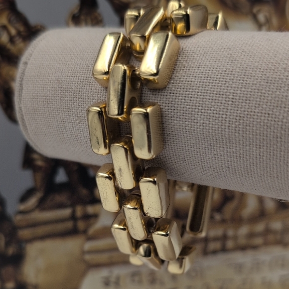 J. Crew Gold Geometric Link Bracelet - Picture 1 of 7